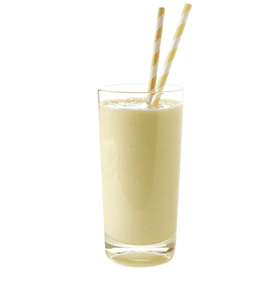Vanilla functional beverage in glass